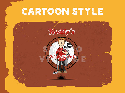 NODDY'S GET A GRIP illustration logo vector