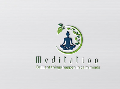 Meditation Logo design logo meditation minimal vector yoga