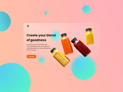 Glass morphism  Landing Page