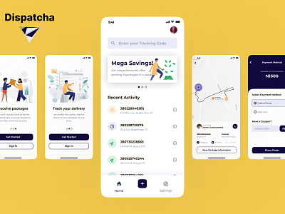 Dispatcha - Delivery App app design mobile ui