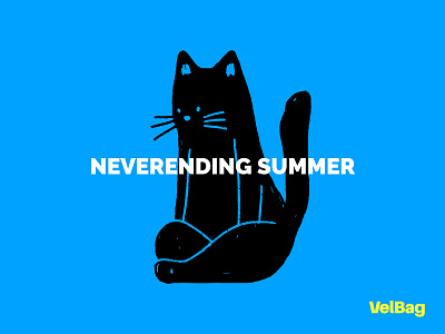 velbag bag brand branding cat cat illustration velvet