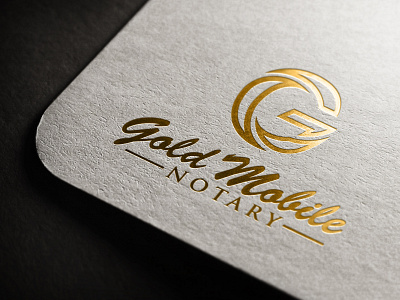 Gold Mobile Notrary Logo brand identity branding branding design brnad business graphic design identity logo logo design logo designer logodesign marketing