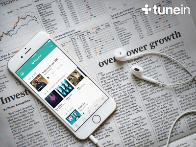 TuneIn app branding mobile music news photography radio real radio tunein