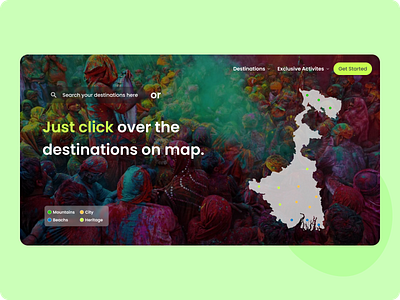 Redesigned UI/UX for a state tourism website. animation branding ui user research ux vector
