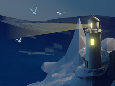 The Lighthouse 2.0 3d illustrator 3dart 3dmodel 3dmodeling blender3d cartoon illustration game assets illustration illustration art low poly low poly art lowpoly lowpolyart