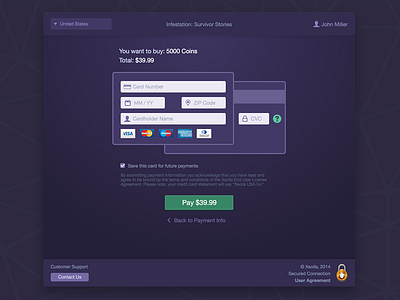 Payment Form - Xsolla PayStation 3.0 card clean credit denis nistratov e commerce flat games item minimalistic online payment ui