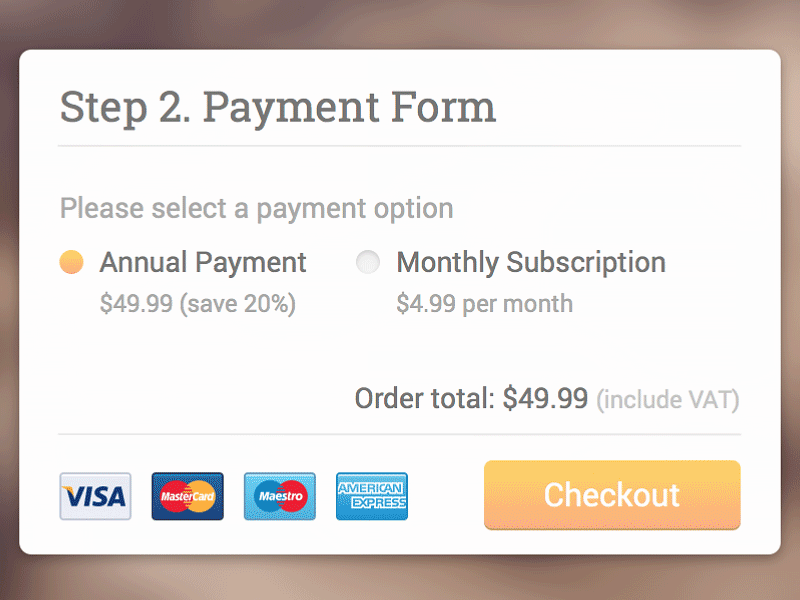 Payment Form - Grid Animation ae animated denis nistratov form gif payment ux