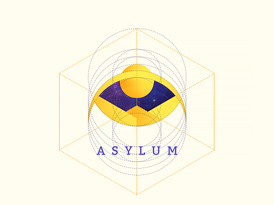 Asylum Logo denis nistratov galactic gradient illustration logo mark space vector