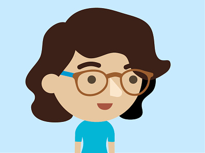 Self Illustration avatar character character design flat girl glasses illustration person portrait