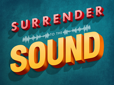 Surrender 3d digital painting illustrator photoshop sound typography