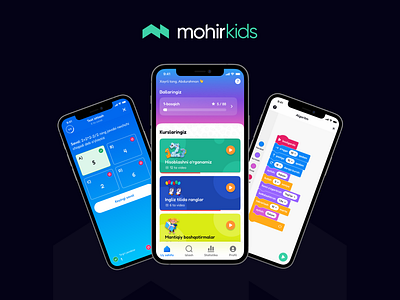 Mohirkids - an interactive mobile app for kids learning app boburjonmavlonov boburmavlonov design ios mobileapp mohirdev mohirkids ui ux uzbekistan