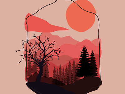 Sunset ;) design graphic design illustration