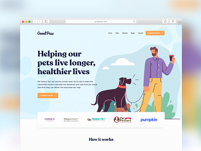 GoodPaw branding illustration ui