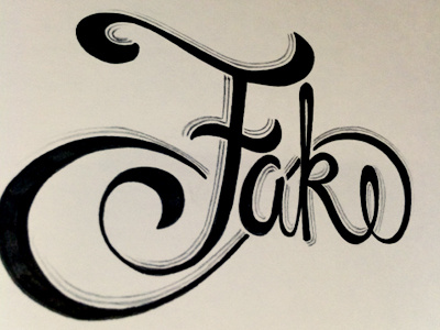 Fake lettering type typography