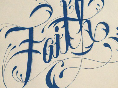Faith handdrawn illustration lettering type typography