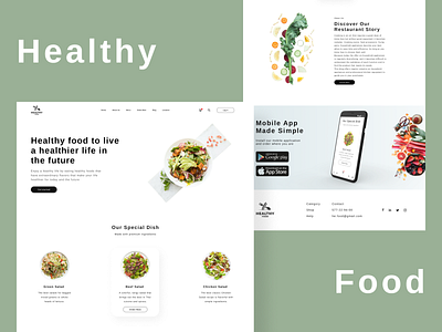 Healthy Food design food landing page restaurant ux vegetarian website