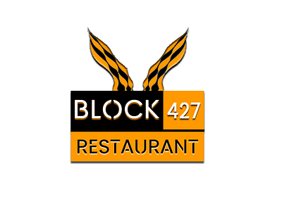 Block 427 Restaurant branding design icon logo typography