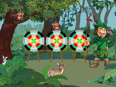 Jungle Archery design illustration