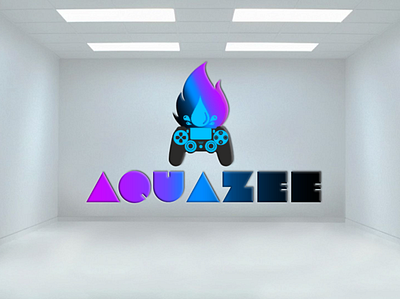 AQUAZEE gaming logo app design icon logo