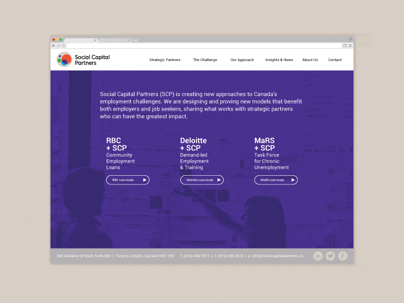 Homepage Animation design employment homepage non profit online organization philanthropy scroll social ui web webdesign