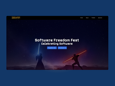 Software Freedom Fest landing page branding design graphic design landing page ui