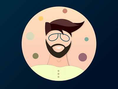 Self-Portrait Avatar art avatar avatardesign character design design flat design illustration man minimal portfolio portrait portrait illustration self portrait self portrait user experience user profile ux vector portrait vectorart