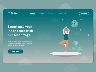 Yoga Landing Page Web UI UX