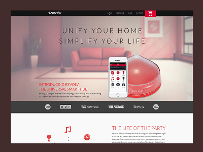 Revolv Home Page Concept design mobile revolv ui web web design