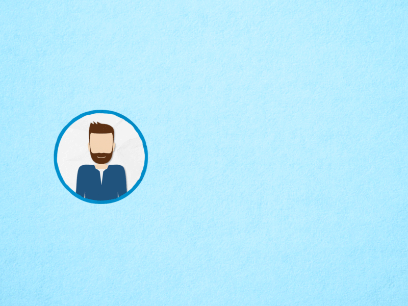 Check animation awto cyan cut paper graphic motion animation check