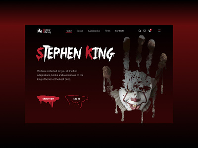 Stephen King design illustration typography ui ux