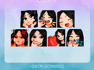 emotes for jadecsn digital art emote emotes emotions icon illustration twitchemote twitchemotes