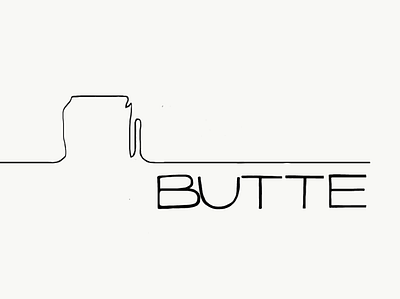Butte branding graphic design illustration logo