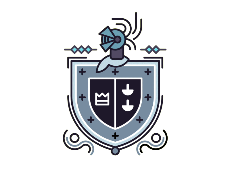 Rodriguez animation gif heraldry line art