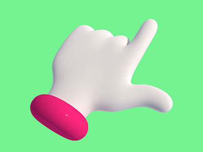 Hand Icon 3d game art hand icon ui