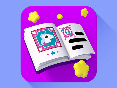 Icon Storybooks 3d icon illustration vector