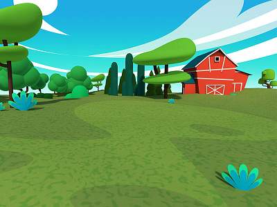 Farm environment farm gameart landscape lowpoly