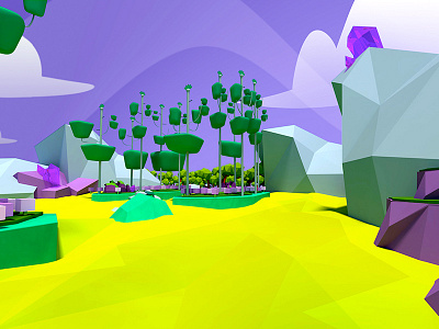 Forest environment forest gameart landscape lowpoly