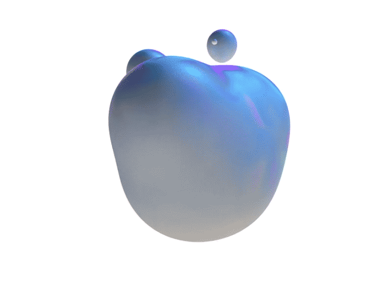 Iridiscent Blob 3d abstract blob iridiscent