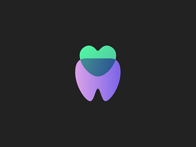 Dental Logo dental heart icon logo tooth vector