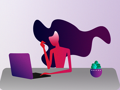 Woman coding coding flat illustration illustration minimal web woman