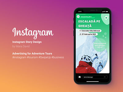 Instagram Story Design for Advertising advertising design figma instagram instagramdesign story swipe up tourism