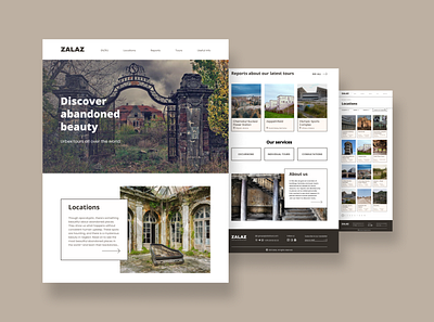 ZALAZ Urbex tours design ui ux