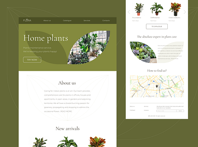 FLoRA Plant maintenance design ui ux web