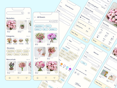 BLOOM Flower Delivery App design mobile app ui ux web design