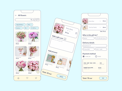 BLOOM Flower Delivery App design mobile app ui ux web design