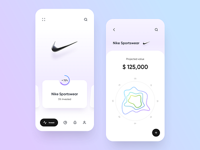 Investment App Design app cash design gradient graphic interface invest ios mobile money ui ux