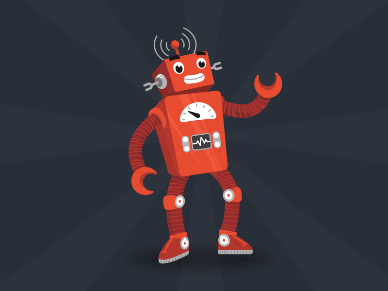 Red Mad Robot after effects animation character dance gif illustration mad red robot