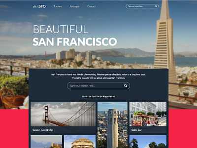 Visit San Francisco (Conceptual) app clean explore francisco map minimal san social travel ui user interface ux