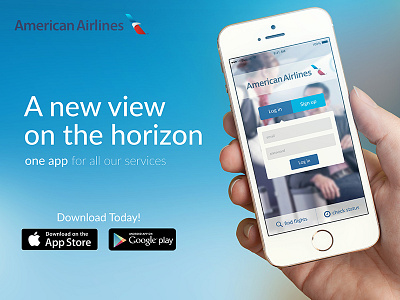 American airlines conceptual redesign airlines app clean concept elegant flat flights travel ui