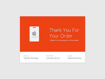 Apple's WWDC E-Ticket apple design event flat material minimal ticket wwdc